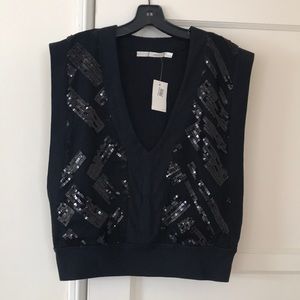 Gibson black tunic overlay top with Sequence￼